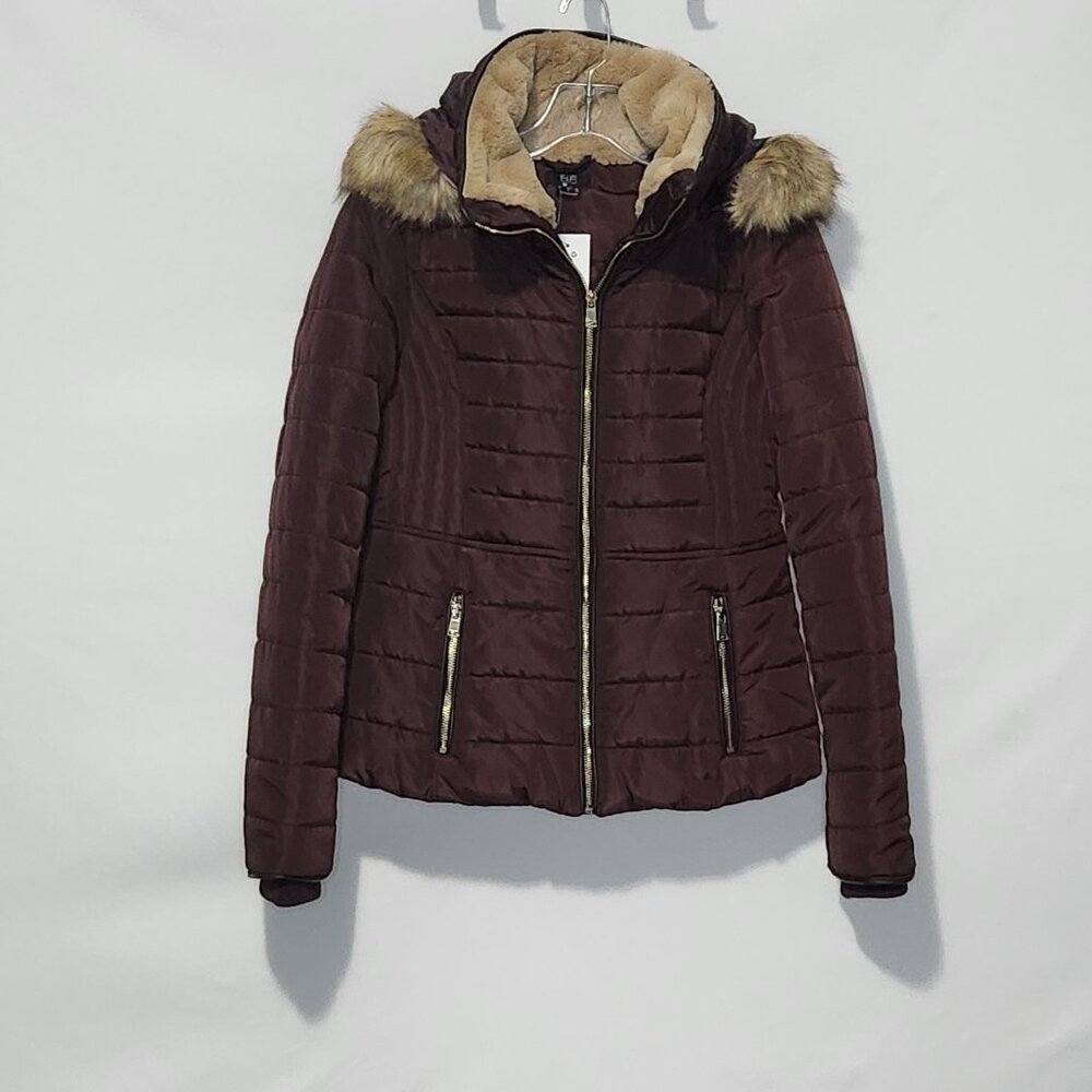 F & F Brown Winter Jacket w/Removable Hood - Size 4